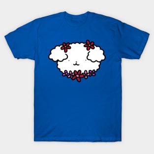 Fluffy Flowery Dog Face T-Shirt